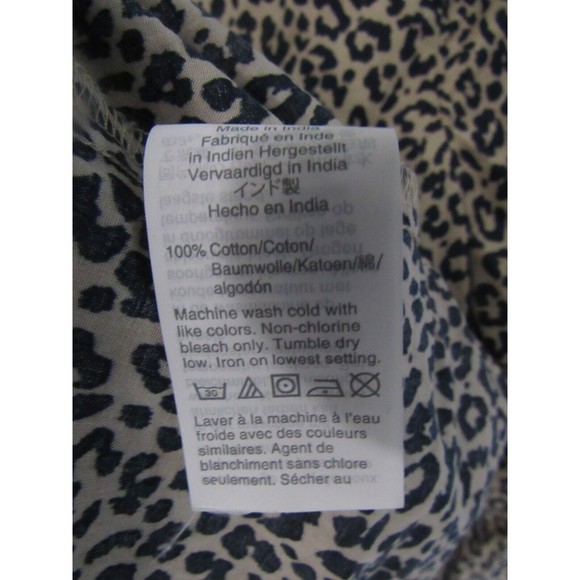 J. Crew Women Blouse Medium Brown Leopard Collared Button Front Casual Fall 2020 - Picture 5 of 5